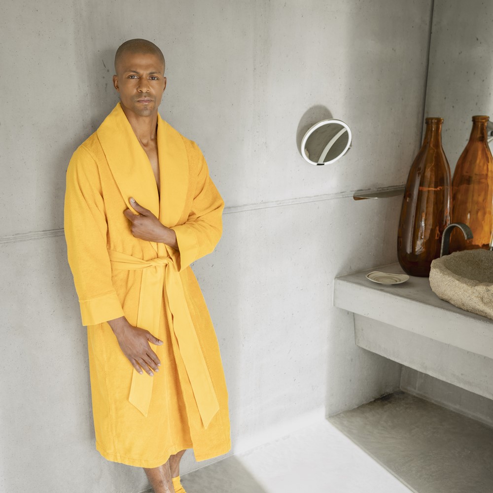 Amigo Robe Egyptian Cotton Bath Robe 278 by Abyss and Habidecor in Yuzu Yellow